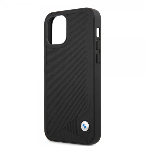 BMW iPhone 12/iPhone 12 Pro Skal Debossed Stripes Svart