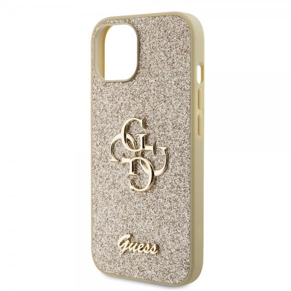 Guess iPhone 12/iPhone 12 Pro Skal Fixed Glitter Guld