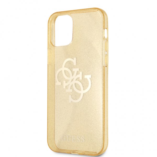 Guess iPhone 12/iPhone 12 Pro Skal Full Glitter Guld