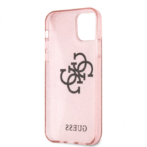 Guess iPhone 12/iPhone 12 Pro Skal Full Glitter Rosa