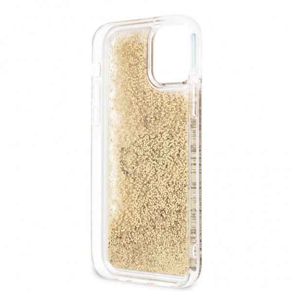 Guess iPhone 12/iPhone 12 Pro Skal Liquid Glitter Guld Klar