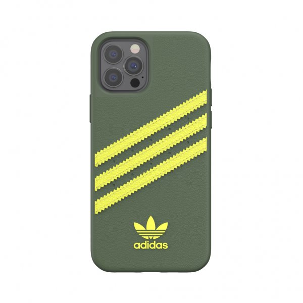 Adidas iPhone 12/iPhone 12 Pro Skal Moulded Case PU Wild Pine/Acid Yellow