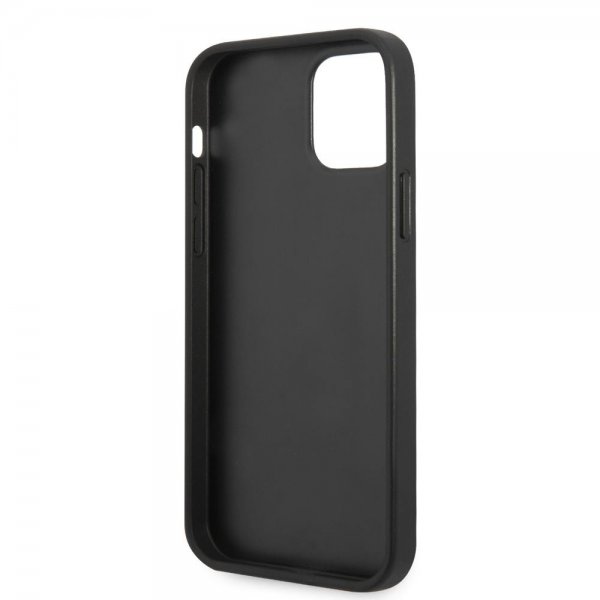 Guess iPhone 12/iPhone 12 Pro Skal Saffiano Double Cardslot Svart