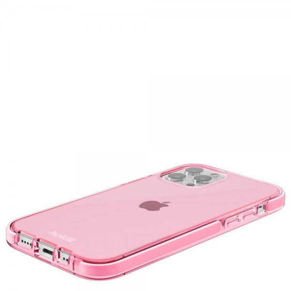 holdit iPhone 12/iPhone 12 Pro Skal Seethru Bright Pink