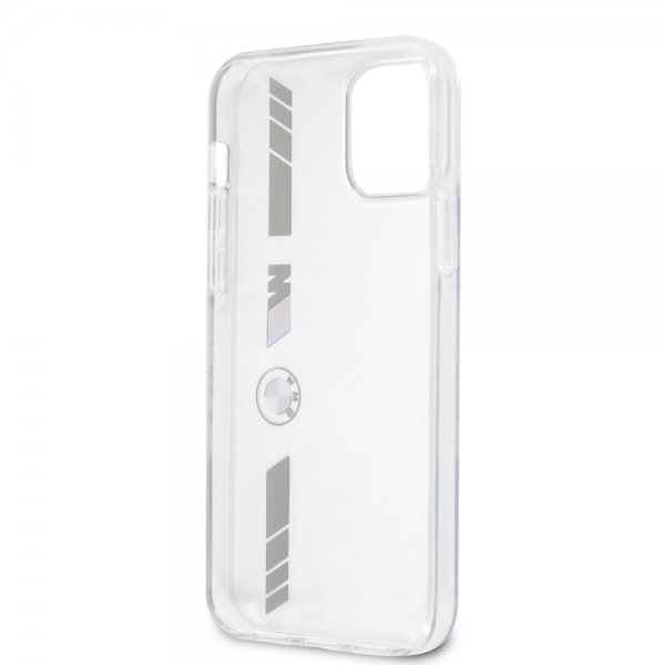 BMW iPhone 12/iPhone 12 Pro Skal Stripes Silver Transparent
