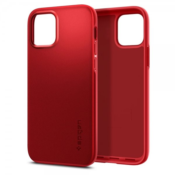 Spigen iPhone 12/iPhone 12 Pro Skal Thin Fit Röd