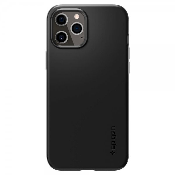 Spigen iPhone 12/iPhone 12 Pro Skal Thin Fit Svart