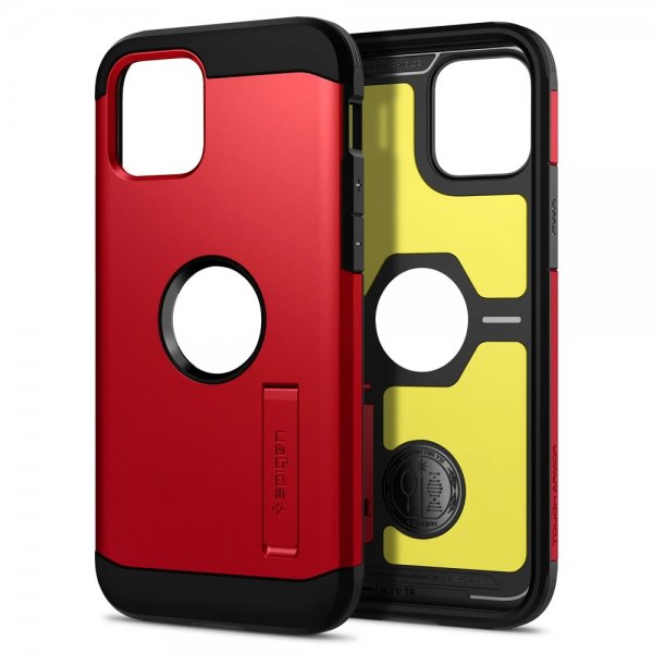 Spigen iPhone 12/iPhone 12 Pro Skal Tough Armor Röd