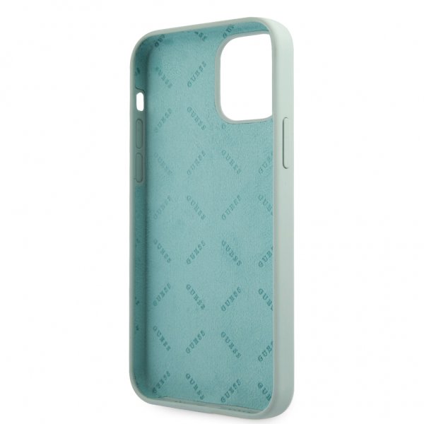 Guess iPhone 12/iPhone 12 Pro Skal Vintage Silicone Script Blå