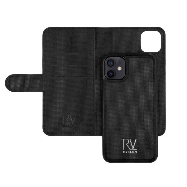 Rvelon iPhone 12 Mini Fodral Magnetiskt Avtagbart Skal Svart