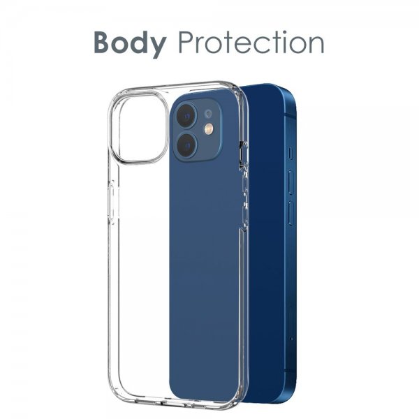 Northjo iPhone 12 Mini Skal med Skärmskydd och Kameraskydd 3-i-1