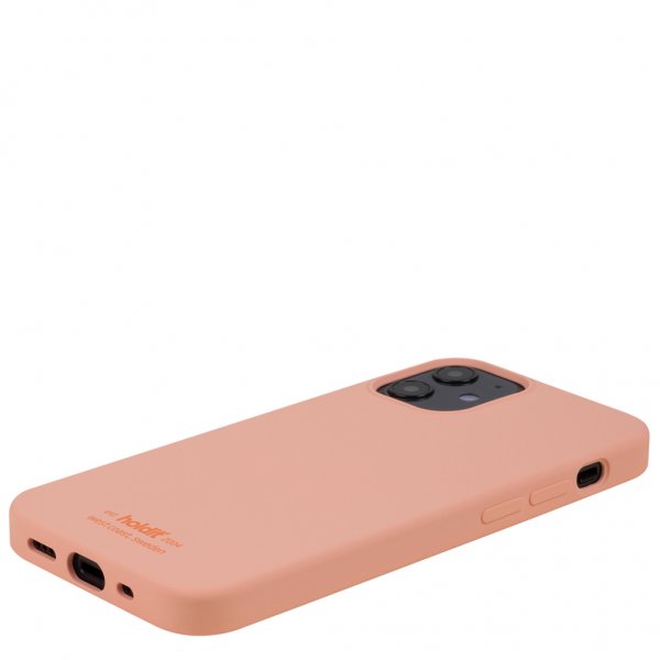 holdit iPhone 12 Mini Skal Silikon Pink Peach