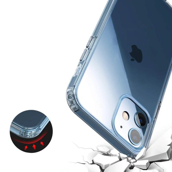 Rvelon iPhone 12 Mini Skal Stöttålig Transparent