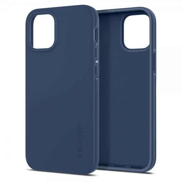 Spigen iPhone 12 Mini Skal Thin Fit Deep Blue