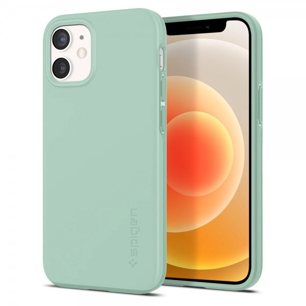 Spigen iPhone 12 Mini Skal Thin Fit Apple Mint