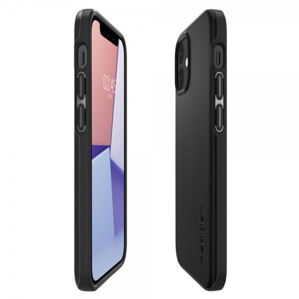 Spigen iPhone 12 Mini Skal Thin Fit Svart