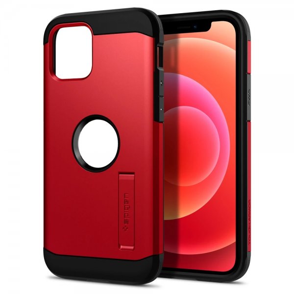 Spigen iPhone 12 Mini Skal Tough Armor Röd