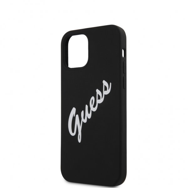 Guess iPhone 12 Mini Skal Vintage Silicone Svart