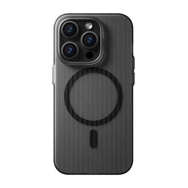 Rvelon iPhone 12 Pro Max Skal Korrugerad MagSafe Svart