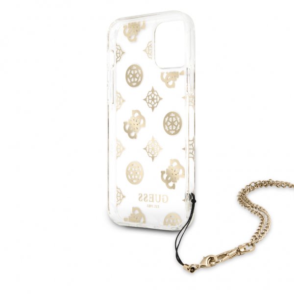 Guess iPhone 12 Pro Max Skal Chain Peony Guld