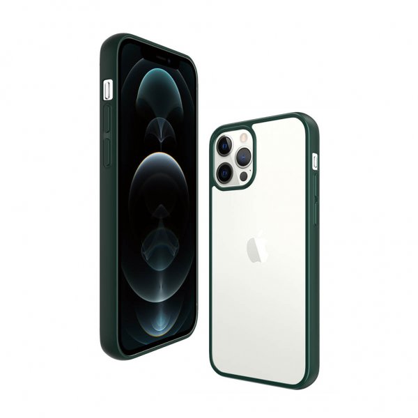 PanzerGlass iPhone 12 Pro Max Skal ClearCase Color Racing Green