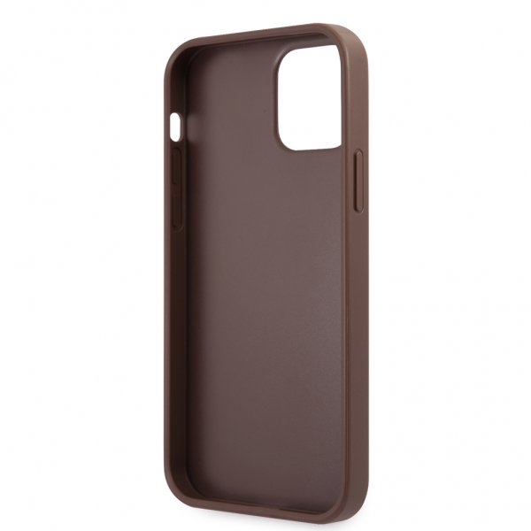 Guess iPhone 12 Pro Max Skal Metal Logo Brun
