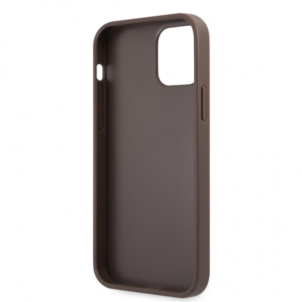 Guess iPhone 12 Pro Max Skal Printed Stripe Brun