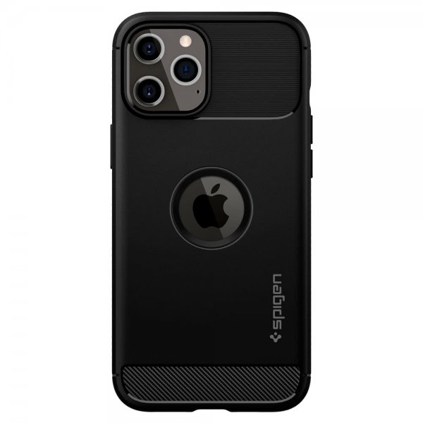 Spigen iPhone 12 Pro Max Skal Rugged Armor Matte Black