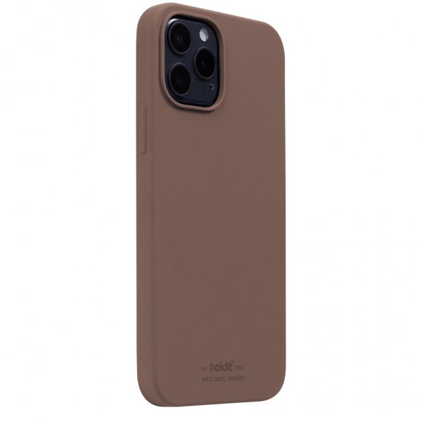 holdit iPhone 12 Pro Max Skal Silikon Dark Brown