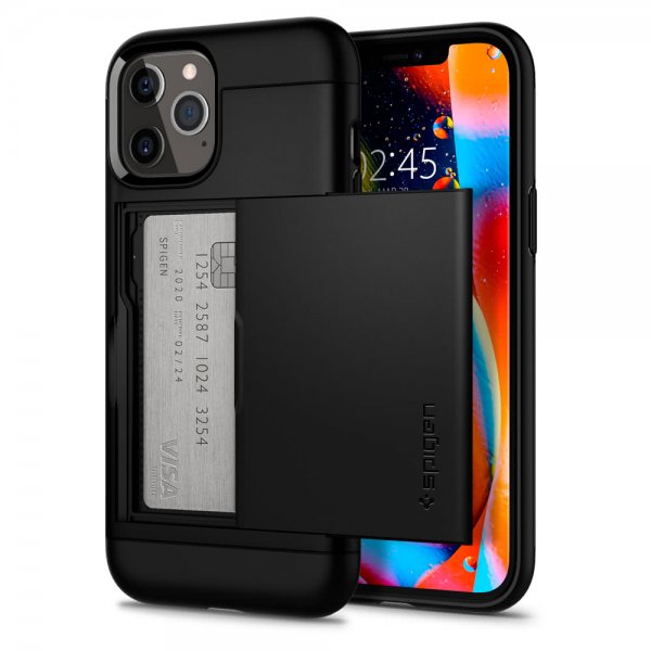 Spigen iPhone 12 Pro Max Skal Slim Armor CS Svart
