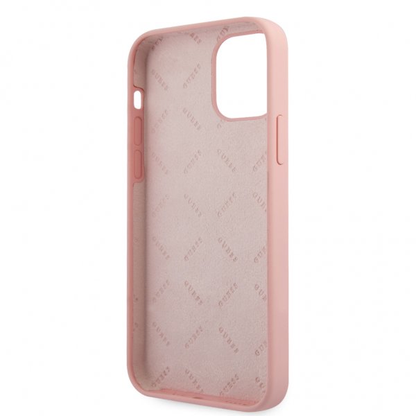 Guess iPhone 12 Pro Max Skal Vintage Silicone Rosa