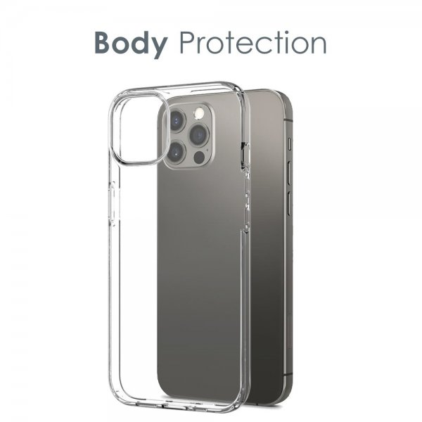 Northjo iPhone 12 Pro Skal med Skärmskydd och Kameraskydd 3-i-1