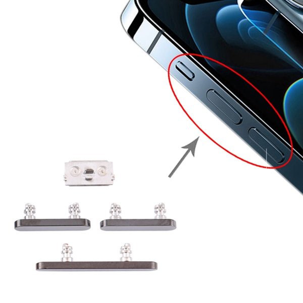 iPhone 12 Pro/12 Pro Max Sidoknappar - Grå