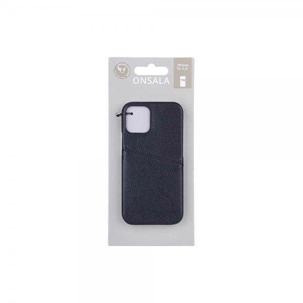 Onsala iPhone 12 Mini Skal med Kortfack Svart