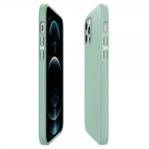 Spigen iPhone 12 Skal Thin Fit Apple Mint