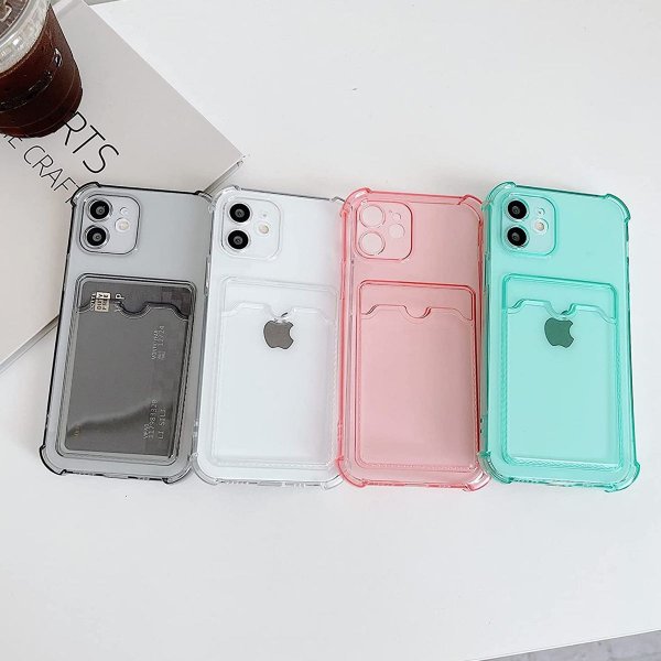 iPhone 12 Skal Korthållare Stöttåligt Transparent