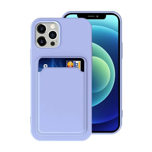 iPhone 12/iPhone 12 Pro Skal Korthållare Lila