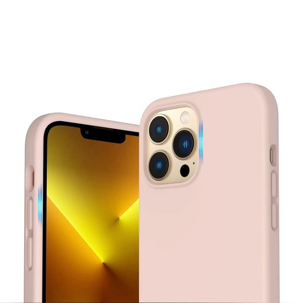 Rvelon iPhone 12/iPhone 12 Pro Skal Silikon Sandrosa