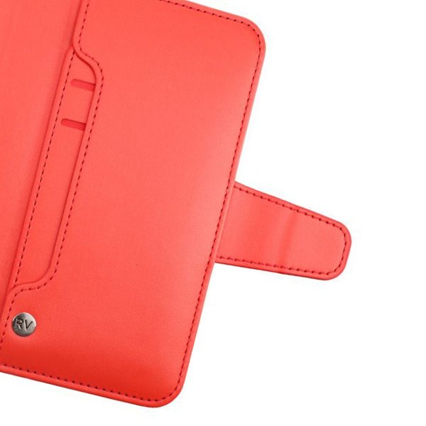 Rvelon iPhone 12/iPhone 12 Pro Fodral Utfällbart Kortfack Röd