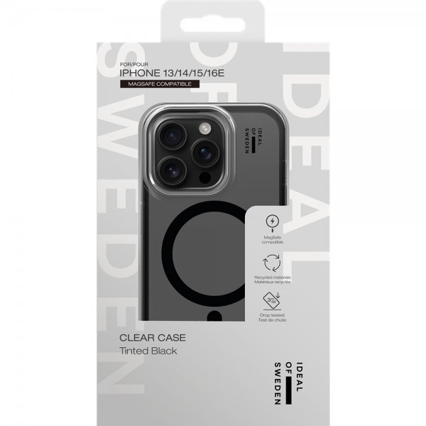 Ideal of Sweden iPhone 13/14/15/16e/17e Skal Clear Case MagSafe Tinted Black