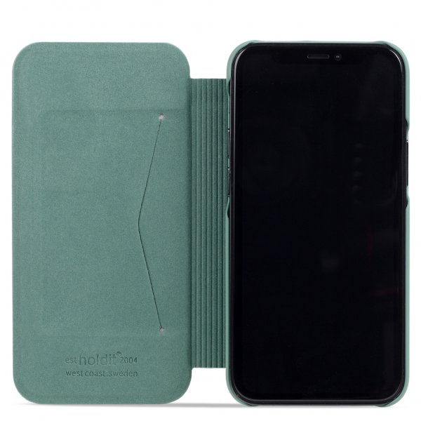 holdit iPhone 13 Fodral SlimFlip Wallet Moss Green