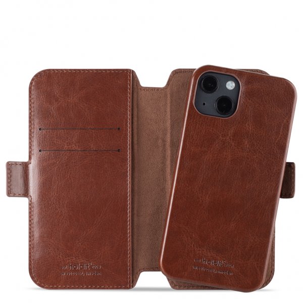 holdit iPhone 13 Fodral Wallet Case Magnet Berlin Dark Brown