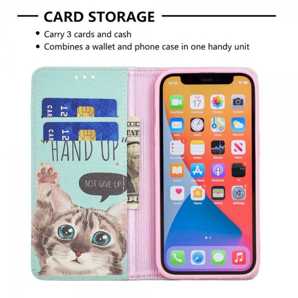 iPhone 13 Pro Fodral Flip Motiv Hand Up Not Give Up