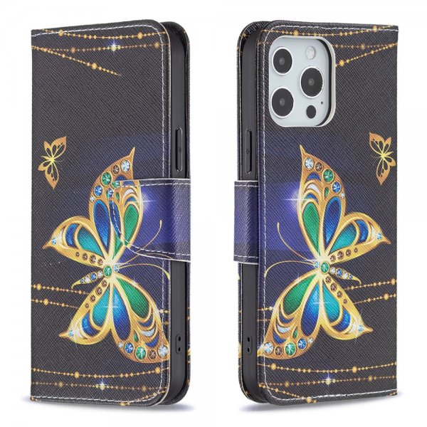 iPhone 13 Pro Fodral Motiv Glitterfjärilar
