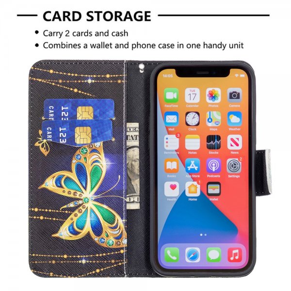 iPhone 13 Pro Fodral Motiv Glitterfjärilar