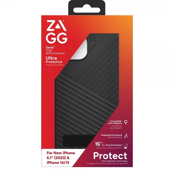 ZAGG iPhone 13/iPhone 14/iPhone 15 Skal Denali Snap Kickstand Svart