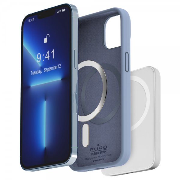 Puro iPhone 13/iPhone 14 Skal ICON Mag Blå