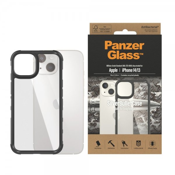 PanzerGlass iPhone 13/iPhone 14 Skal SilverBullet Case Svart