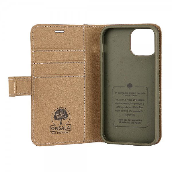 Onsala iPhone 13 Mini Fodral ECO Wallet Sand