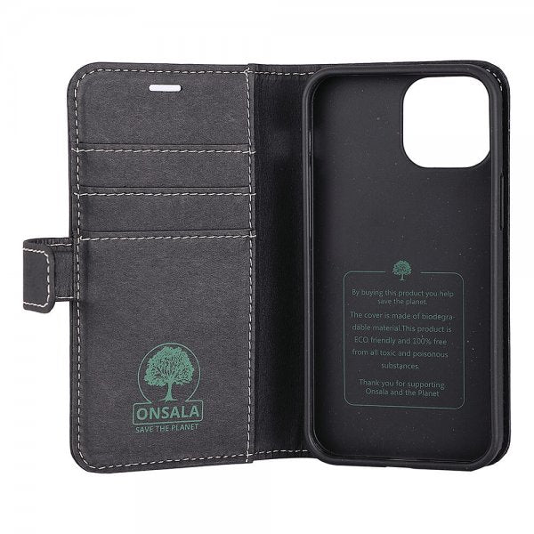 Onsala iPhone 13 Mini Fodral ECO Wallet Svart
